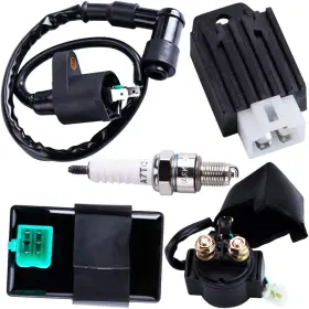 Cncmotok 788601478427 Cdi Box Ignition Coil Solenoid Relay Voltage Regulator With Spark Plug Set
