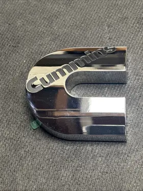 5303388 Cummins Logo Heavy Metal Chrome Marine Boat Diesel Nameplate - New