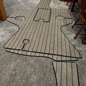 Chp230ssi00-03 Custom Marine Boat Flooring Premium Woven Vinyl True Teak Collection