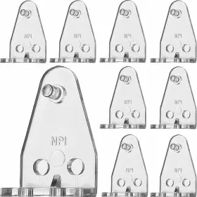 89734 Cutelec 10pcs Clear Pc Hold Down Brackets For 1 Inch Mini Blinds And More 1inch Transparent