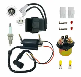 21119 Dabazualy Ignition Cdi Box&ignition Coil&starter Solenoid Relay Replacement For