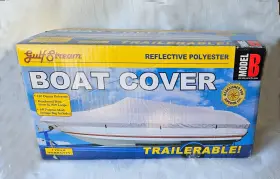 Gsdm-1311-b Dallas Mfg. Gulfstream Reflective Polyester Boat Cover For 17ft-19ft Runabout