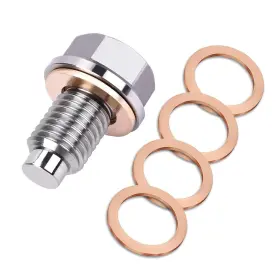 Damdp004 Damwot M12 X 1.75 Magnetic Oil Drain Plug Stainless Steel Pan
