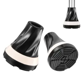 Daolong 748327995721 2 Pcs Cane Tips 3/4 Inch Heavy-duty All-terrain Walking And Black