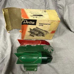 A-2112 Delta Rare Vtg Boat Navigation Lites 1950s Rocket Style With Box