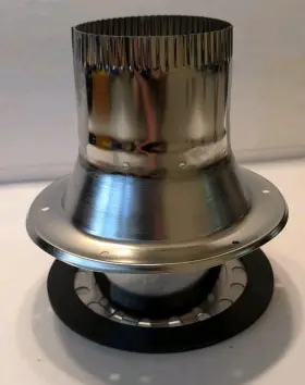 18-050 Dickinson New 5 Inch Stainless Steel Deck Fitting With Gasket And Ring