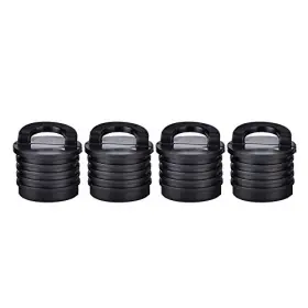 Dilwe 715538010901 4 Pcs Boat Stopper Rubber Kayak Scupper Plug Kit Drain Holes Plugs For Black