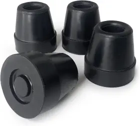 519-1380-9812 Dmi Durable Replacement Quad Cane Tips Extra Stability Pack Of 1 Black