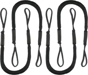 Dockmoor 782903693410 Bungee Dock Lines For Boats Mooring Rope 4 Feet To 5.5 Black 4p