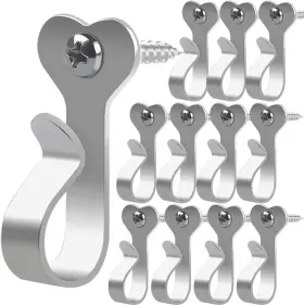 45345345 Dreecy String Light Hooks For Outside Stainless Steel Outdoor 20 Pack Silver