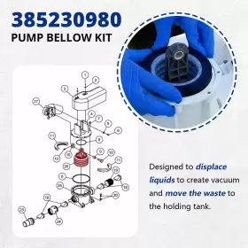 385230980 Dxmoto Dxqp-1216 Dometic Sealand Pump Bellows Kit S And J Series Vacuum&discharge #3