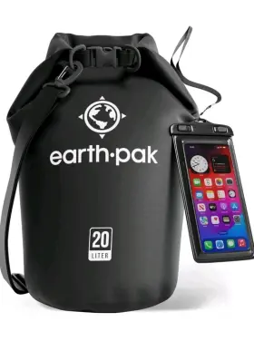 Xms1341 Earth Pak Waterproof Dry Bag - Roll Top Backpack Sack 20l Black