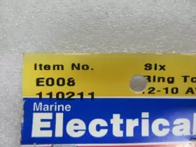 E008 Electrical Marine R17 Ring Tongue Terminal 12-10 Awg 6pcs Oem New Boat Part #2 E008 Electrical Marine R17 Ring Tongue Terminal 12-10 Awg 6pcs Oem New Boat Part #2