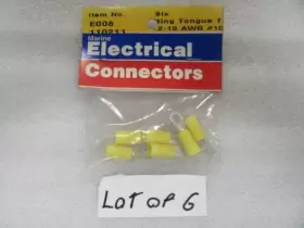 E008 Electrical Marine R17 Ring Tongue Terminal 12-10 Awg 6pcs Oem New Boat Part E008 Electrical Marine R17 Ring Tongue Terminal 12-10 Awg 6pcs Oem New Boat Part