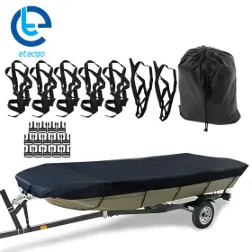 483368 Etecgo 210d 16ft Boat Cover Heavy Duty Trailerable Beam Width Up To 75in For Jon Boats #2