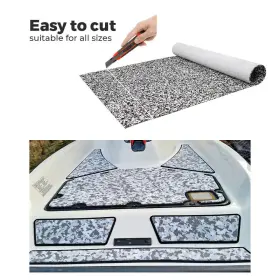 90240-2017-us-8 Evasports -90240-2017-us-8 Snow Camo Eva Foam Boat Flooring Sea Deck Mat 7.8ft Marine Decking For Jon