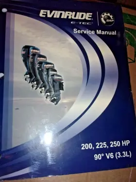 5007531 Evinrude 2008 Sc E-tec Brp 200 225 250 Hp 90 V6 3.3l Service Manual P/n 5007531 Evinrude 2008 Sc E-tec Brp 200 225 250 Hp 90 V6 3.3l Service Manual P/n