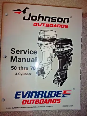 507266 Evinrude Johnson / Outboard Service Manual For 50 - 70 Hp 3-cylinder