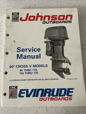 507949 Evinrude New Johnson / Outboard Service Manual For 90 Cross V Models