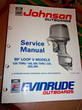 507951 Evinrude 1991 Ei Johnson Outboard 120 - 300 Hp 90 Loop V Factory Manual