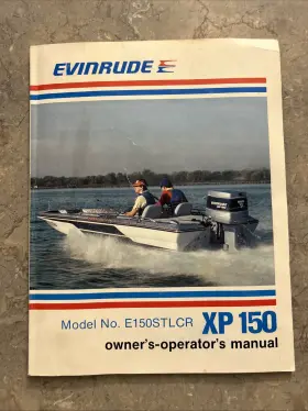 E150stlcr Evinrude Operator S Manual Model Xp 150 Pre-owned