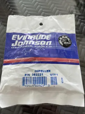 382221 Evinrude Johnson New Marine Boat Oem Impeller Part No
