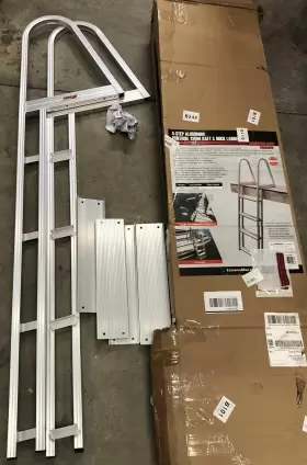3005.3380 Extreme Max Products Pnt4 Aluminum Pontoon And Dock Ladder - 4-step