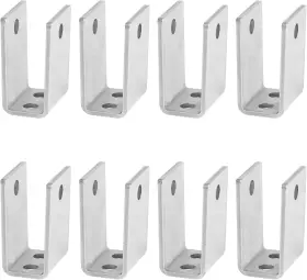 Zj66-t8 Fanmao 8 Pcs 2-1/2 Inch High U Bracket For 1 Panel Stamped Natural