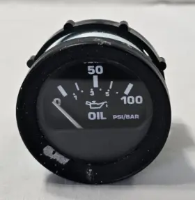 12845 Faria Beede Instruments Euro Oil Pressure Gauge - 100 Psi 2 Inch
