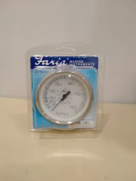 33819 Faria Chesapeake White With S.s. Bezel Speedometer