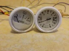 Tc9767e Faria Tc9767 8000 Rpm Tachometer / Gp9445b Temp Gauge Personal Watercraft #2