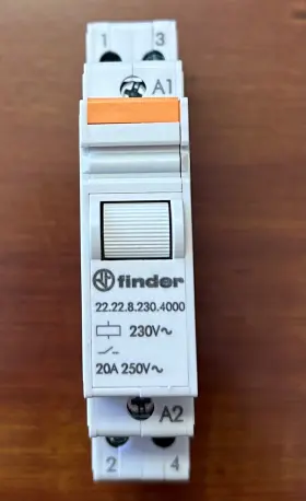 22.22.8.230.4000 Finder Dpst-no Modular Monostable Relay 20a 230vac 22 Series