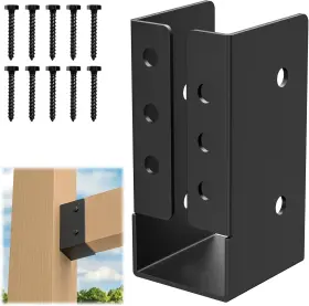 Fmhotu 768459716025 Concealed Joist Hanger 6 Pack 2 Inch X4 Outdoor Concealed-flange 2x4 Black