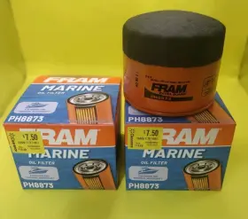 Ph8873 Fram 2-pack Marine Oil Filter For Boat Watercraft Fits Mercury Kawasaki