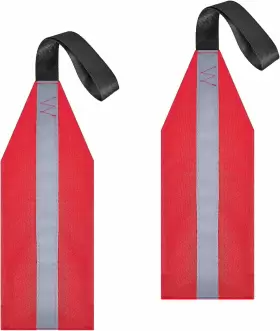 Wd1913 Frienda -wd1913 2 Pieces Safety Travel Flag For Kayak Canoe Red Warning With