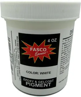 Pigw1 Fsd Fasco Liquid Pigment White For Gelcoat And Epoxy 4 Oz