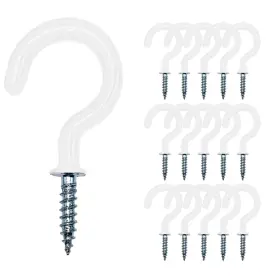 Fstner 774049282030 16pcs Ceiling Hooks For Hanging Plants And Cup Screw In 57white White