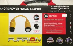 Fp5055-sy Furrion Pigtail Adapter Female Boat 50a 125v Male Led Carry Case