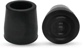 Gadgetime Usa 810125282003 Durable Cane Walker Tips - Pack Of 2 1 Inch With Metal Black