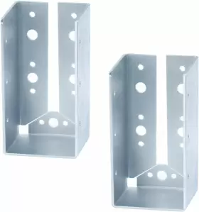 Mw52-t2 Gbgs 2 Pcs 4x8 Concealed-flange Joist Hanger Thickness 3mm 11 Gauge Silver