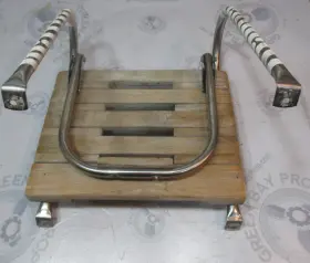 Gb513013742 Gbp Marine Boat Teak Swim Platform 17 5/8 Inch X 13 7/8 With 1 Step Folding Ladder #2