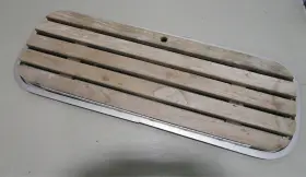Gbp002011 Gbp Floor Deck Ski Hatch Hinged Cover Teak Aluminum Frame 37 1/4 Inch X 13 1/2