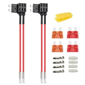 85573866 Gebildet 2pcs 12v 24v Standard Dual-port Add-a-circuit Fuse Tap Ats Medium Piggy
