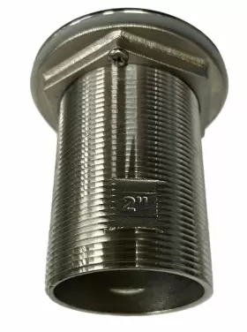 70006-2 Gemlux Stainless Steel 2 Inch Thru Hull Connector #2