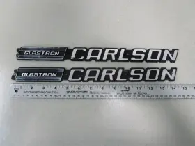 Gbp000513 Glastron Carlson Cvx-20 Boat Plaques Emblem 1970s Set Of Two 14 1/4 Inch