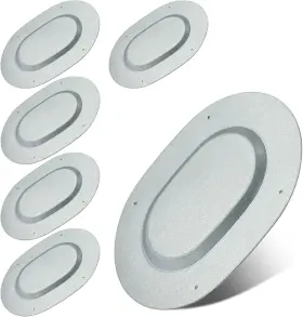 A4337x6 Goamotors 6pcs Trunk Floor Pan Drain Plug Cover Oval Body Metal For Silver