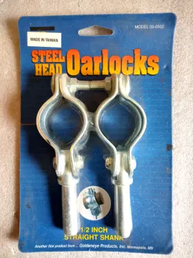 05-0502 Goldeneye New Steelhead Oarlocks 1/2ft Straight Shank