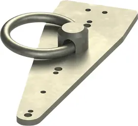 00484 Guardian Fall Protection Bull Ring Anchor - 2.25 Lbs. Zinc Silver