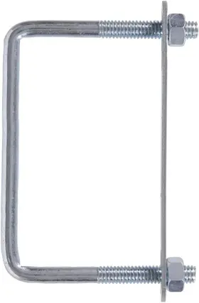 8x3lx4w Hardware Essentials 320898 Square U-bolt-3/8x3lx4w Zinc 3/8-16 Unc