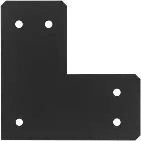 Mw108-b-t4 Heneng 4 Pcs Flat L Tie Plates For 6x6 Post 10-1/2 Inch X 2.6mm/12 Gauge Thick Black